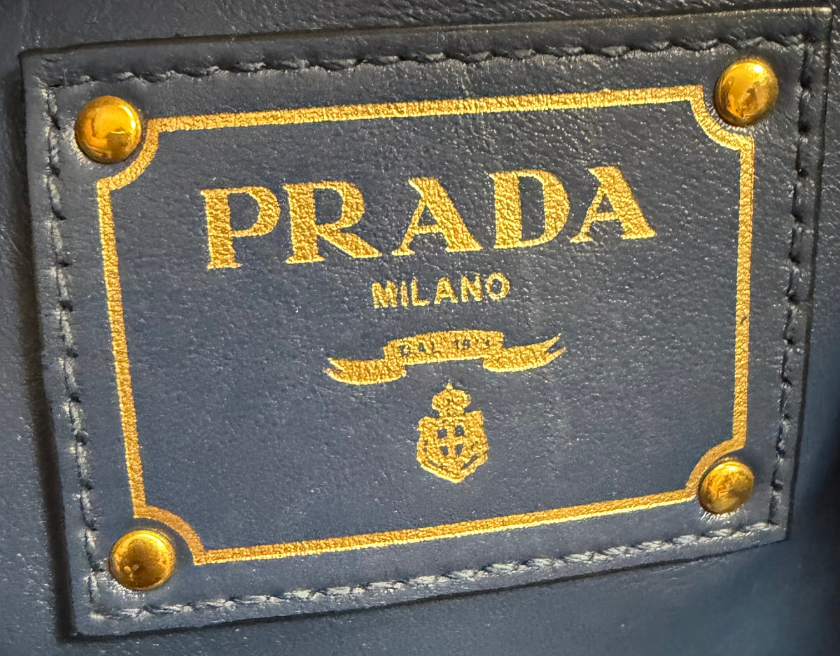Prada Soft Calfskin Vertical Crossbody Sling