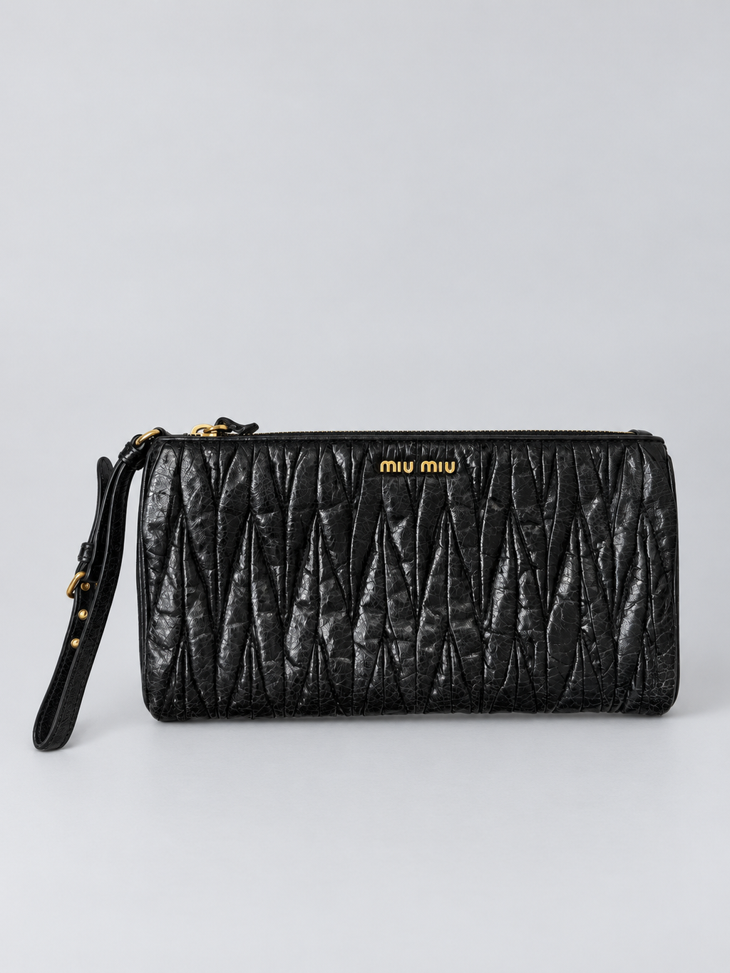 Miu Miu Matelasse Clutch Zipper Pouch