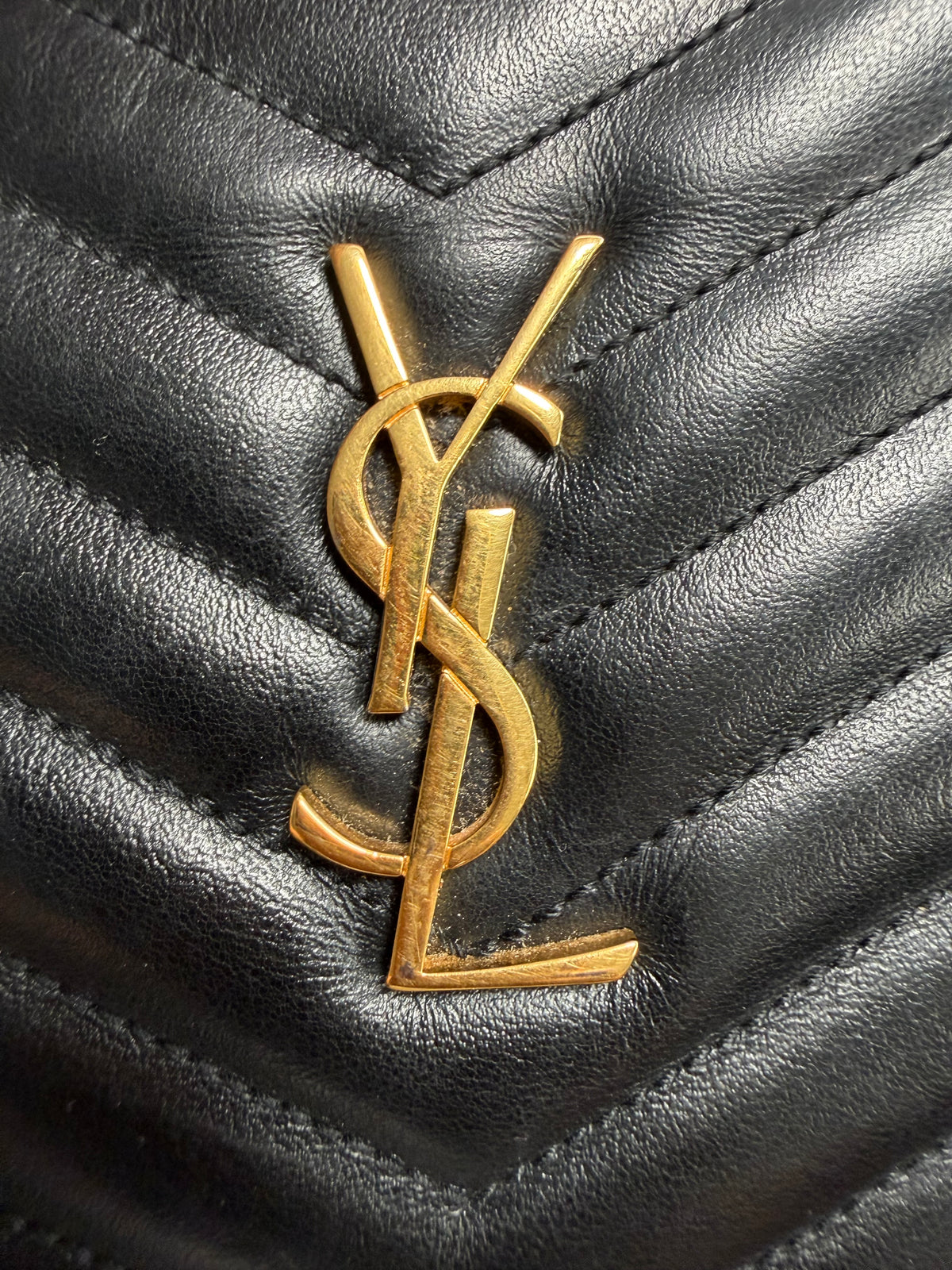 Saint Laurent Matelasse Zipper Document Pouch