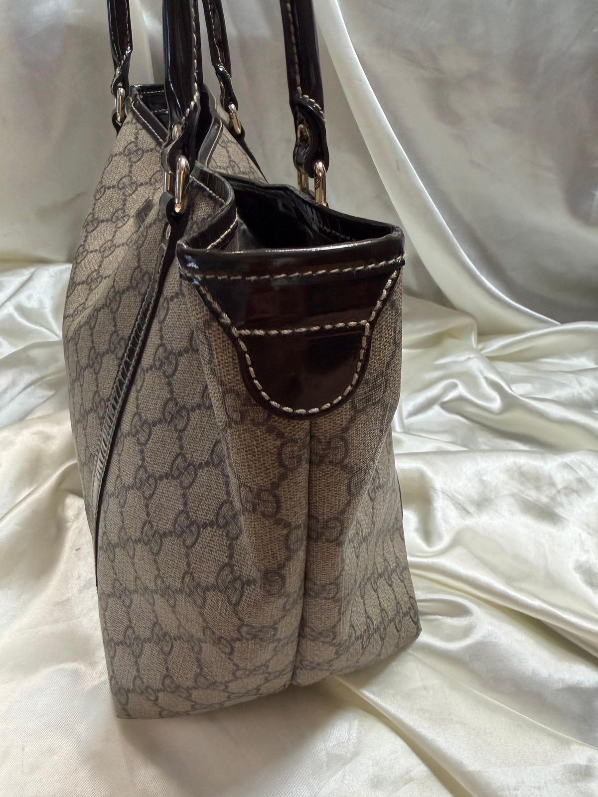 Gucci Monogram Supreme Joy Tote Medium Shoulder Bag