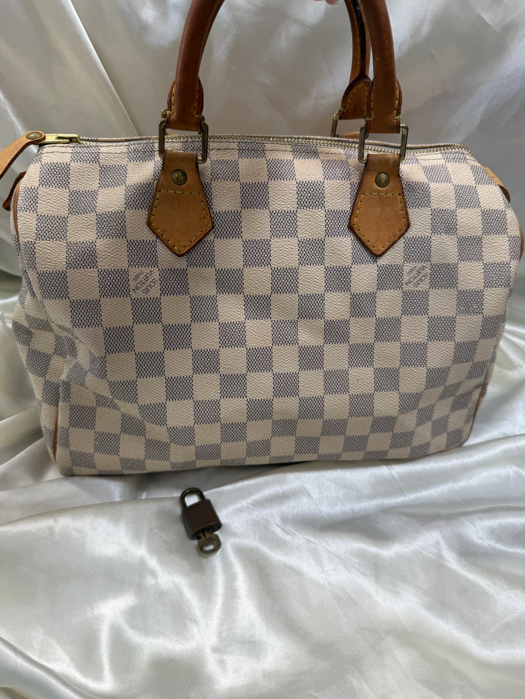 Louis Vuitton Damier Azur 30 Satchel Boston Bowler