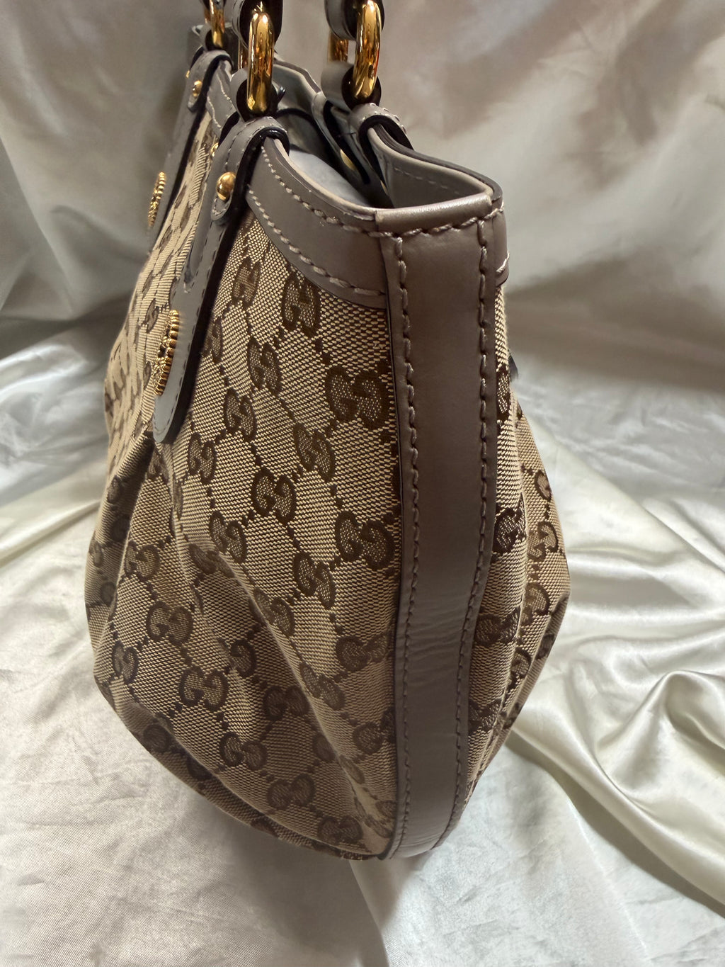 Gucci Scarlett Tote Monogram Canvas Shoulder Bag in Gray