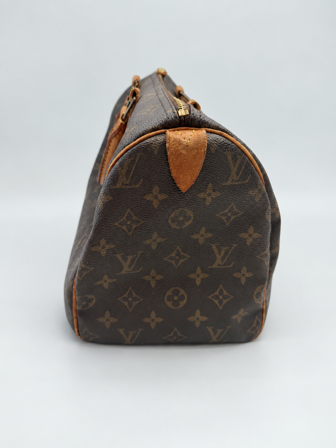 Louis Vuitton Speedy 30 Monogram Satchel Bowler Boston