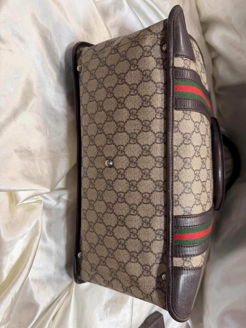 Gucci Monogram Supreme Web Vertical Travel Tote