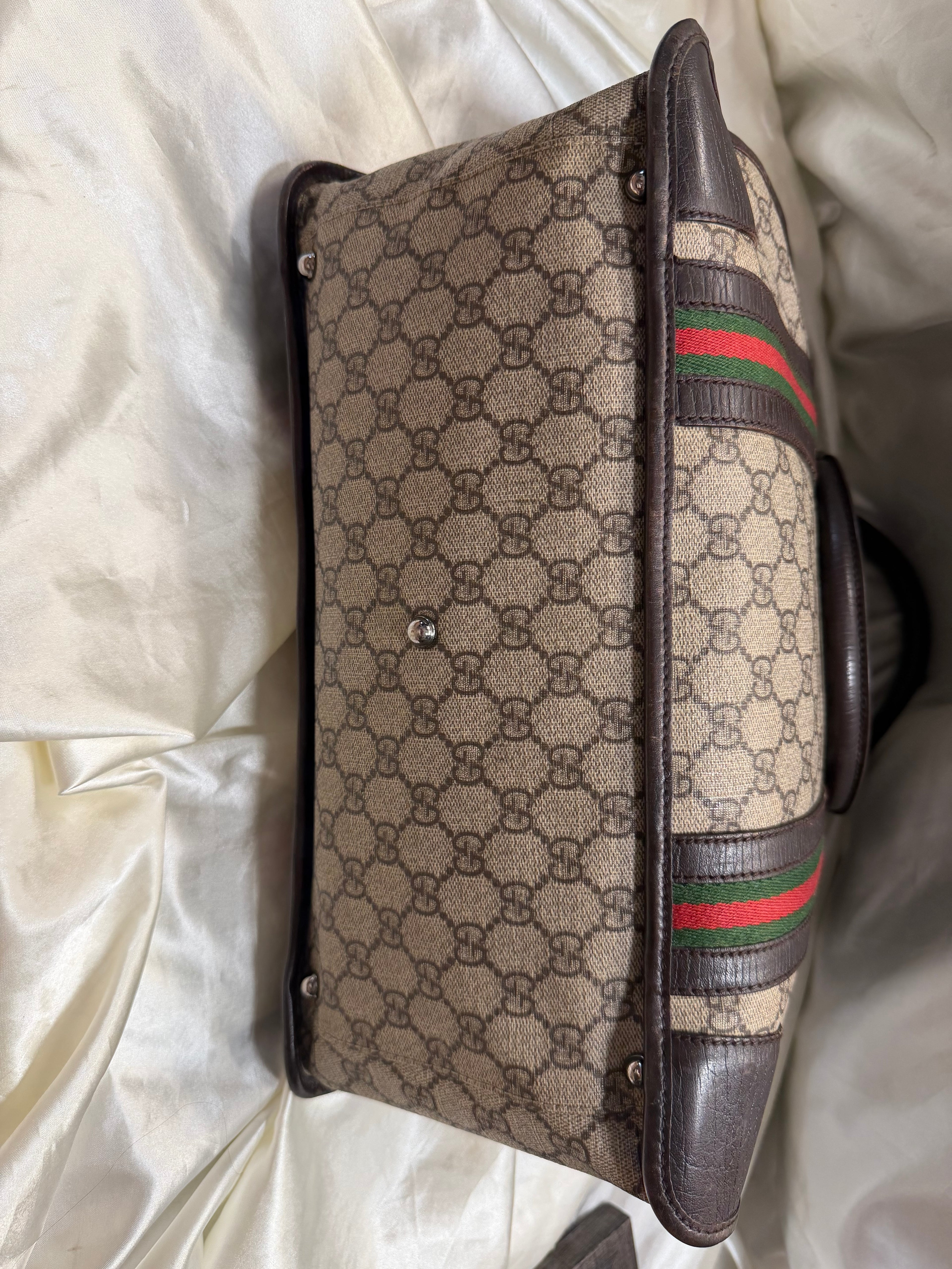 Gucci Monogram Supreme Web Vertical Travel Tote