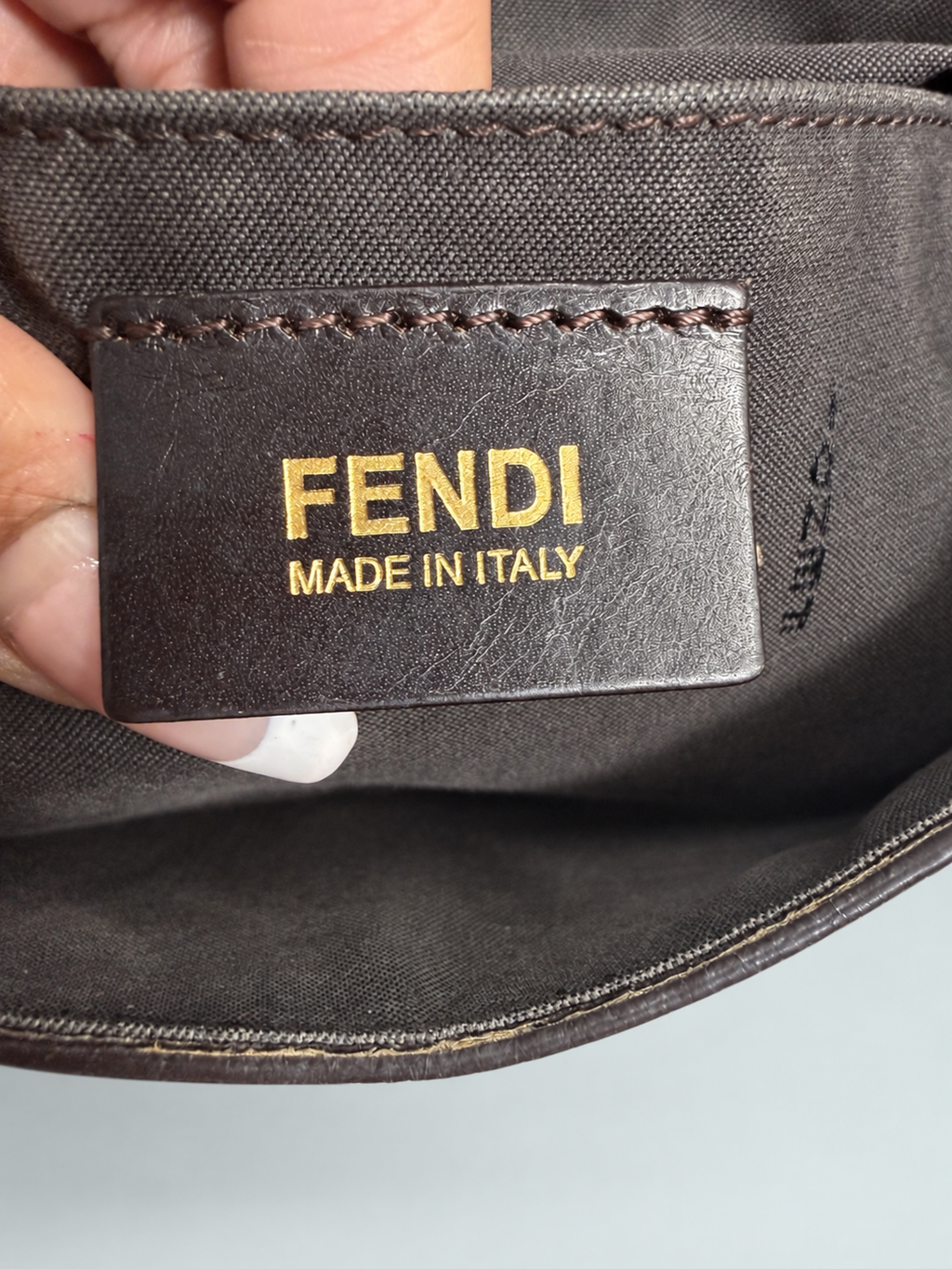 Fendi Leather Messenger Flap Crossbody Sling Bag