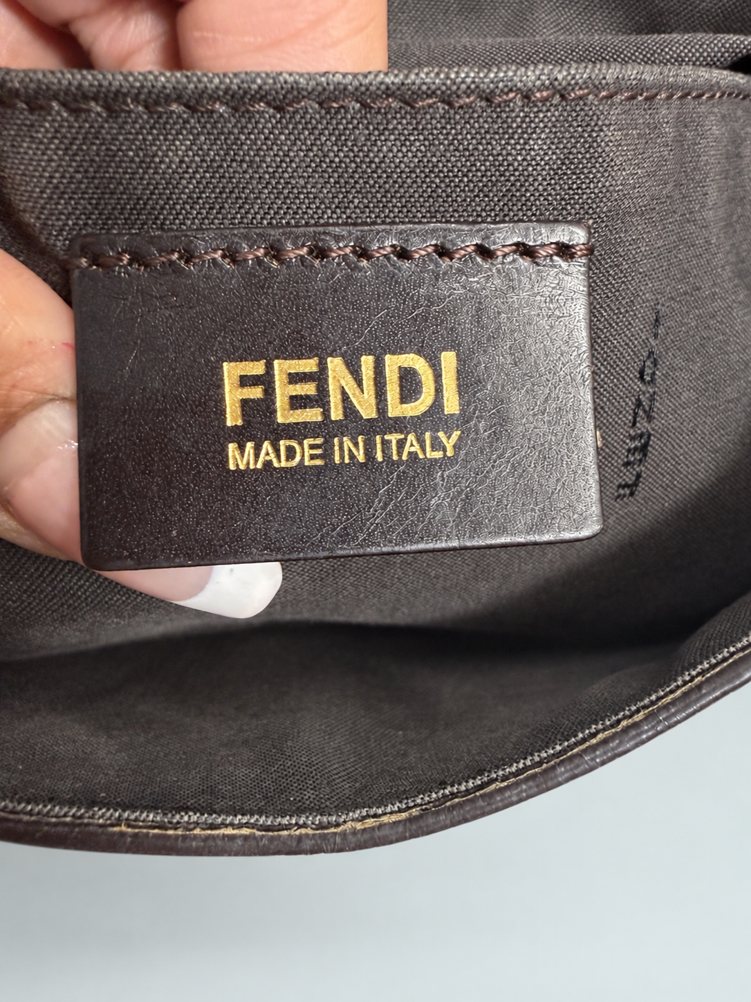Fendi Leather Messenger Flap Crossbody Sling Bag
