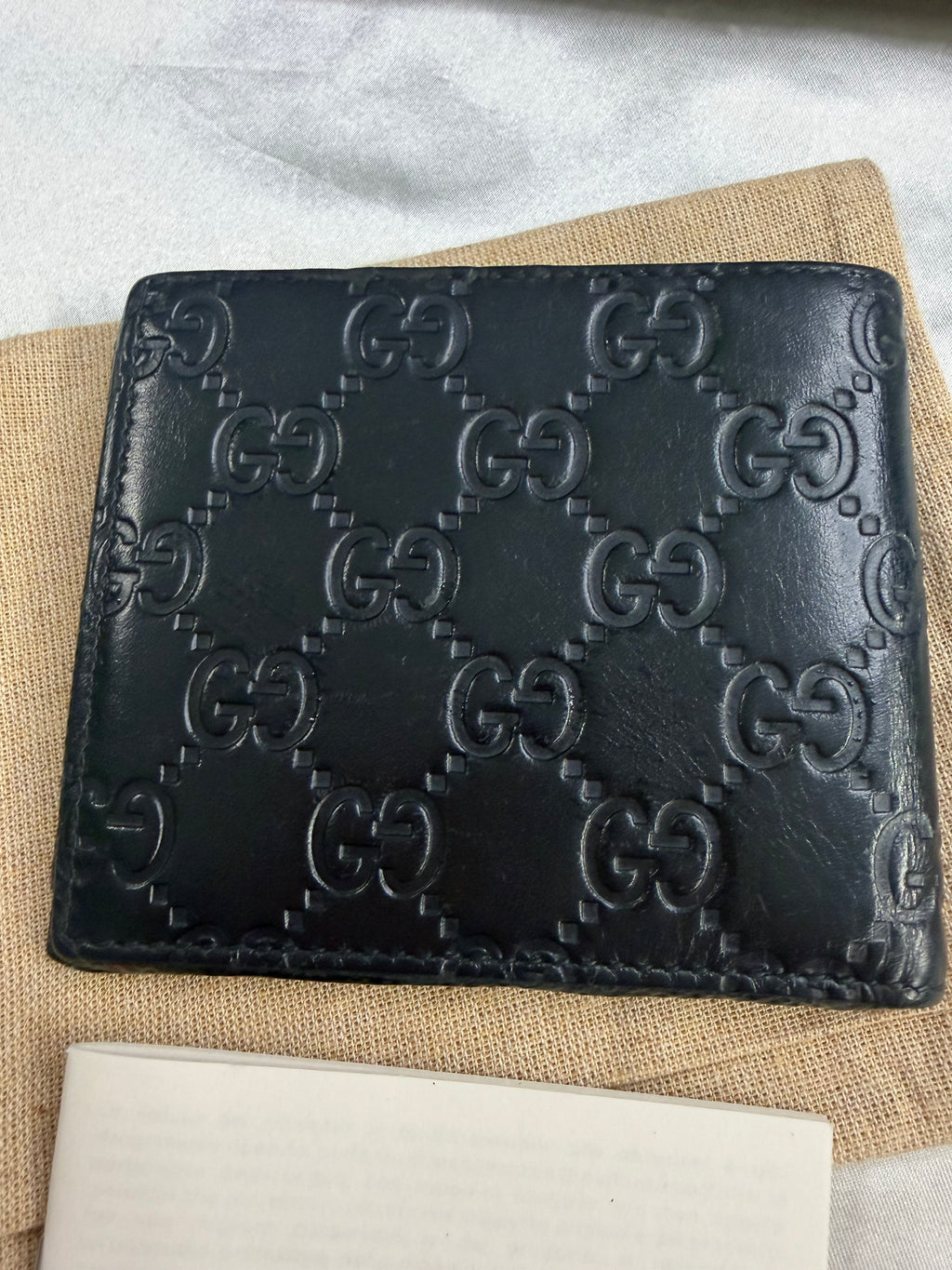 Gucci Monogram Guccissima Bifold Leather Flap