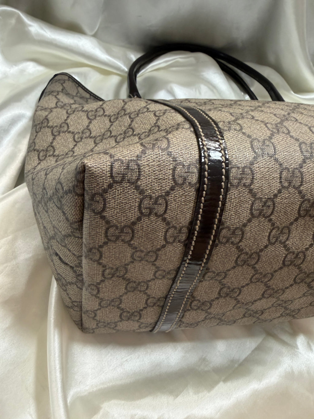 Gucci Monogram Supreme Joy Tote Medium Shoulder Bag