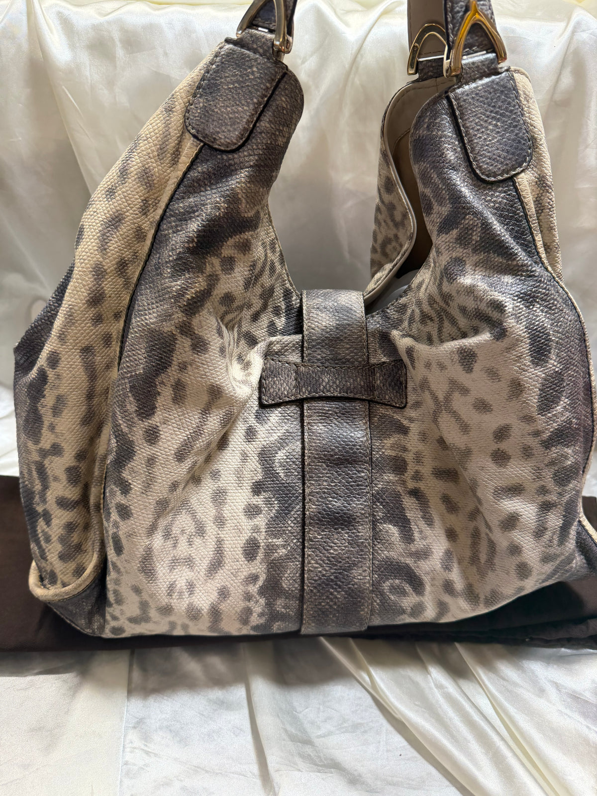Gucci Animalier Karung Gray Tote Printed Shoulder Bag