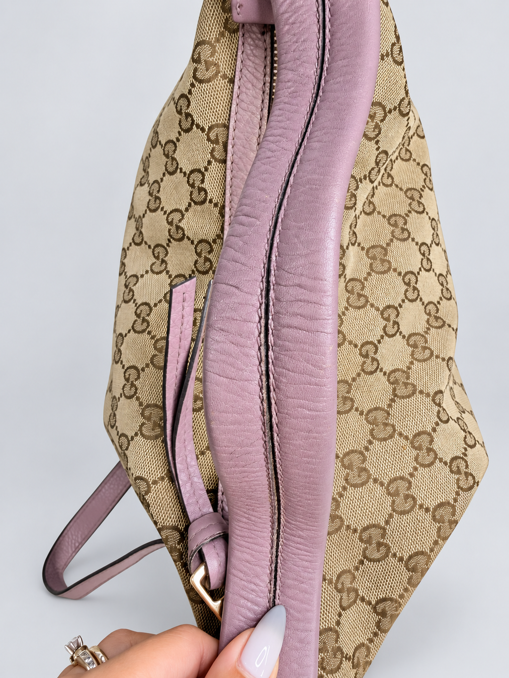 Gucci Monogram Canvas Miss Gg Hobo Sling Bag