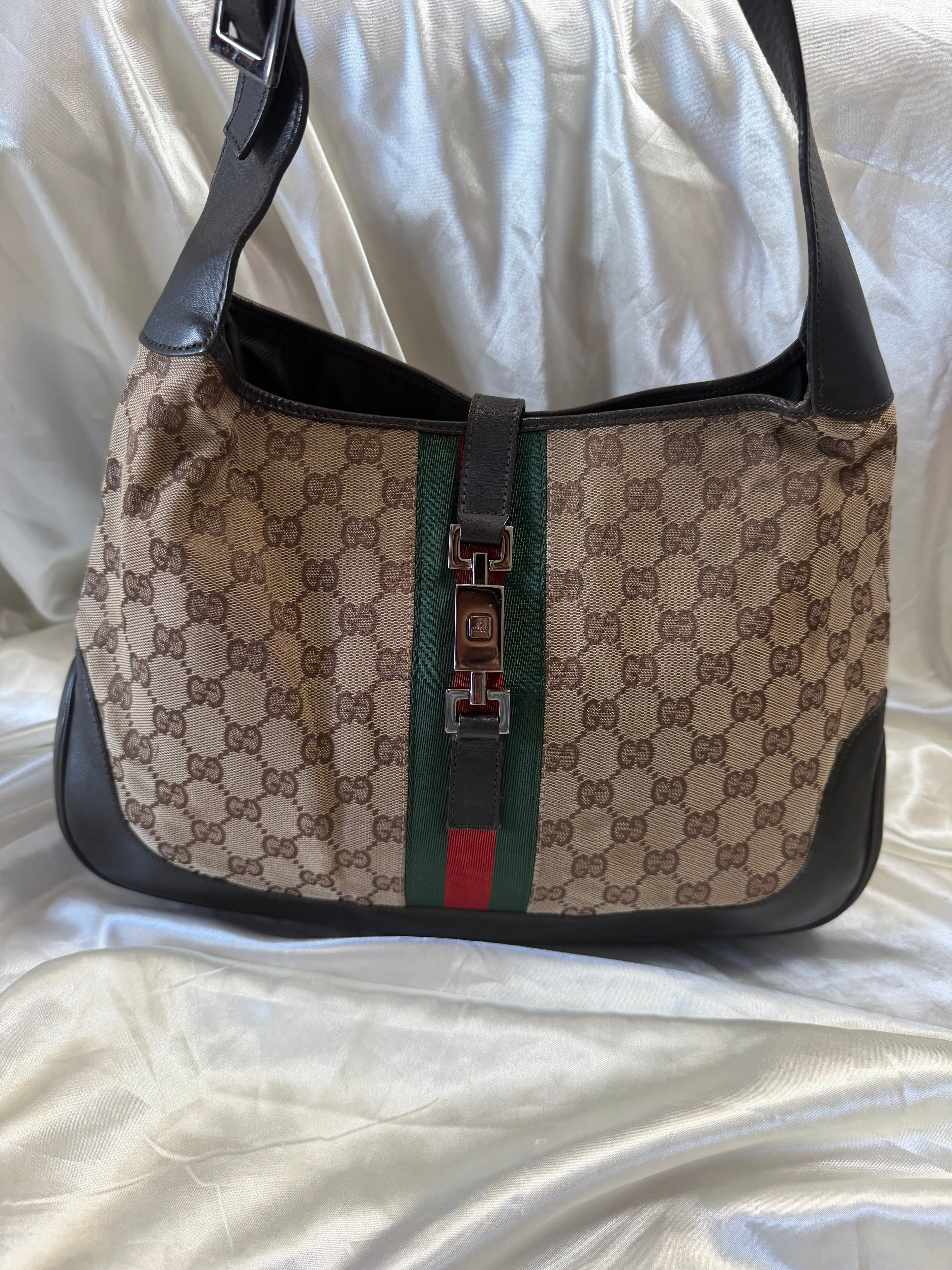 Gucci Jackie Web Hobo Shoulder Bag