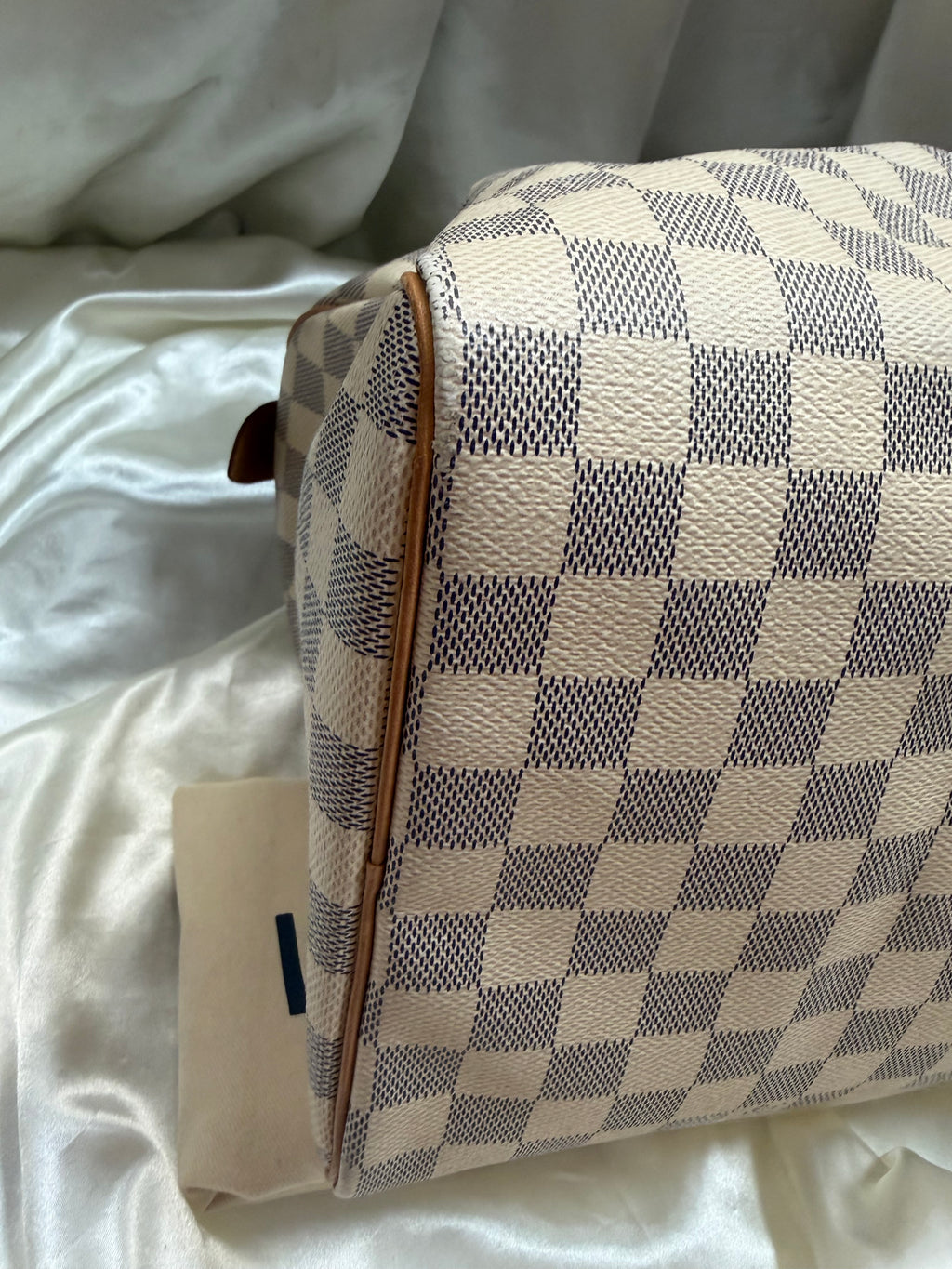 Louis Vuitton Damier Azur Speedy 35 Boston Satchel