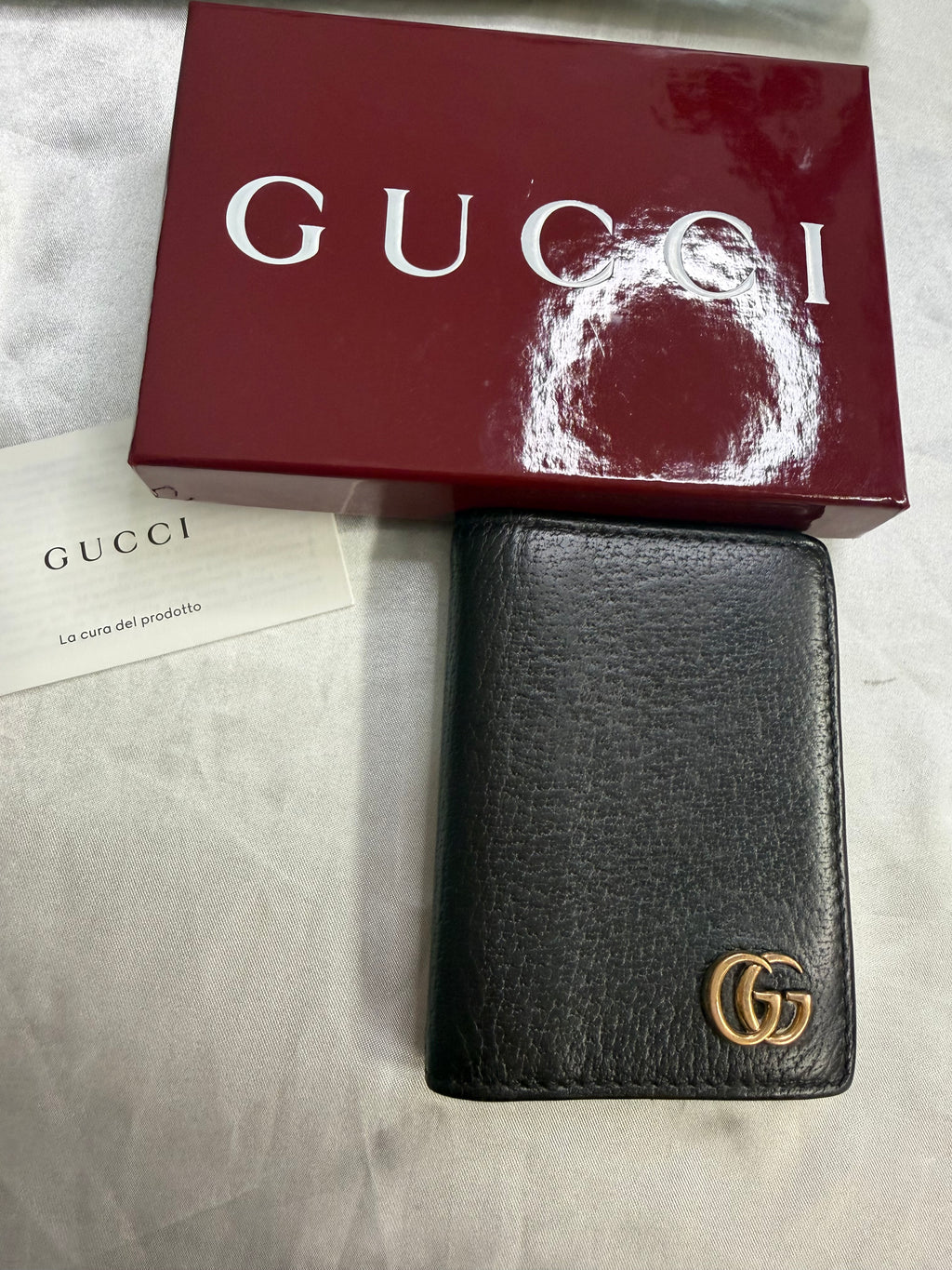 Gucci Marmont Pebbled Card Holder