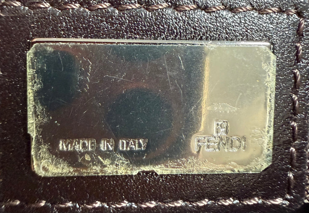 Fendi Zucchino Top Handle Square Mini Bag Satchel