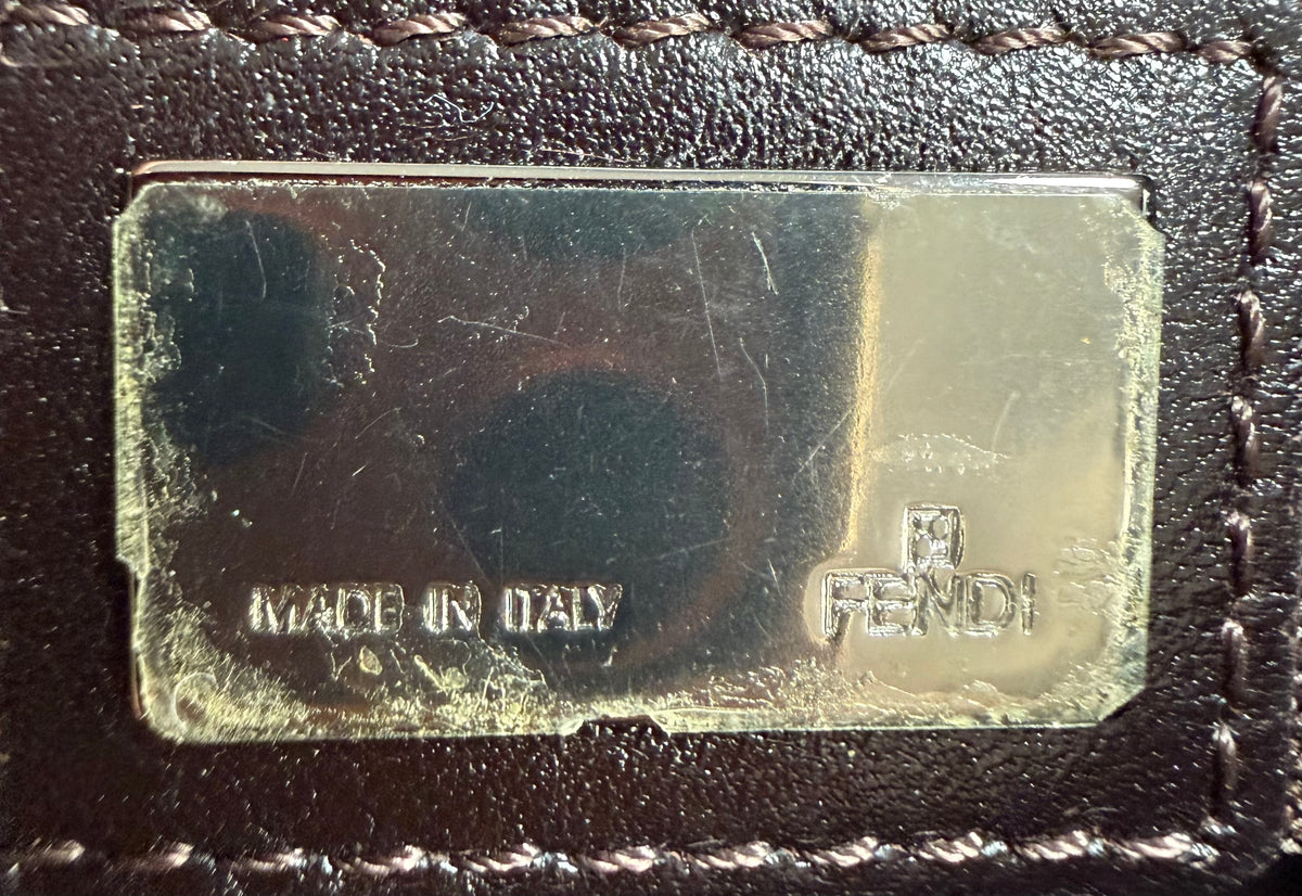 Fendi Zucchino Top Handle Square Mini Bag Satchel