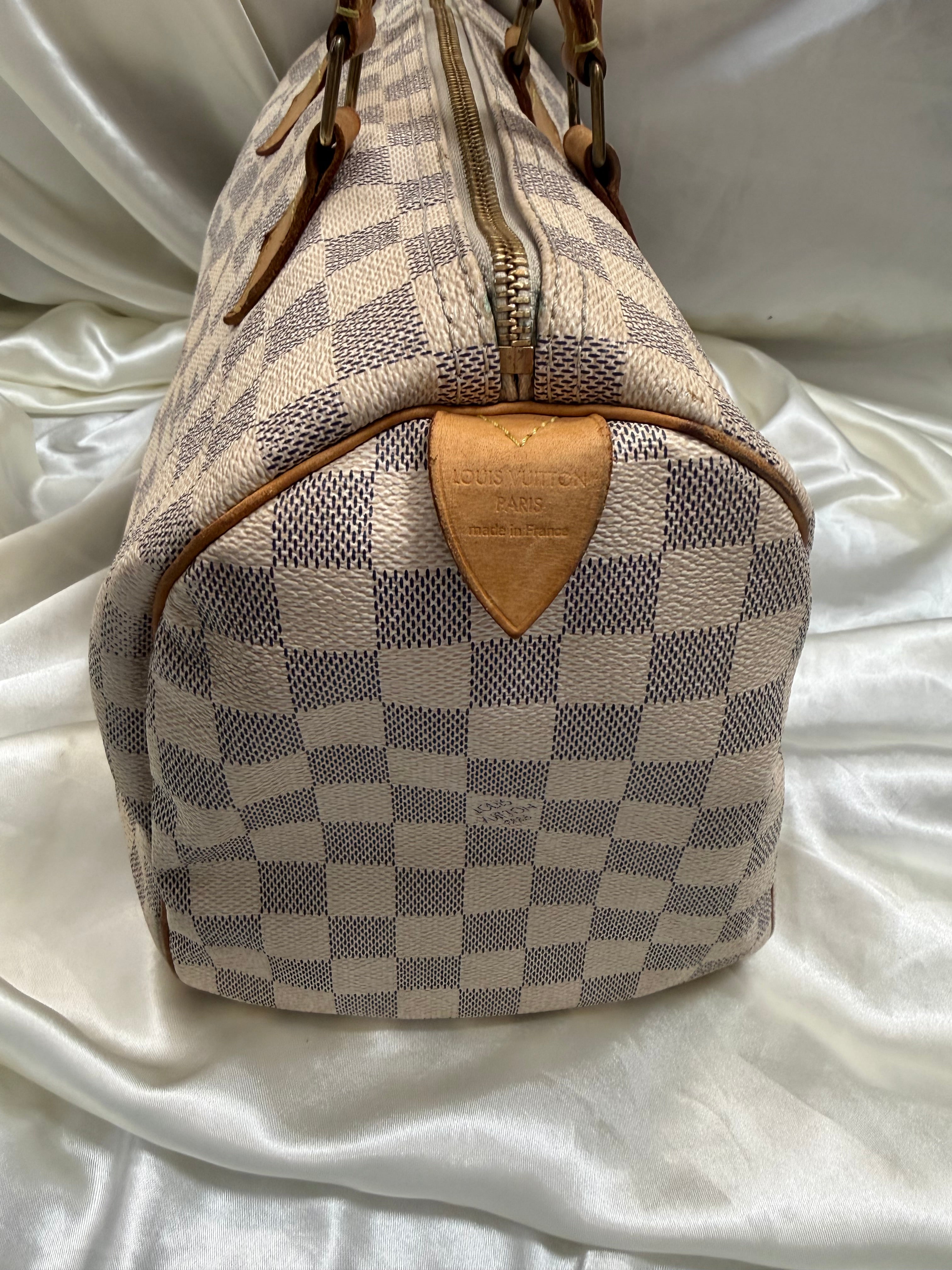 Louis Vuitton Damier Azur 30 Satchel Boston Bowler