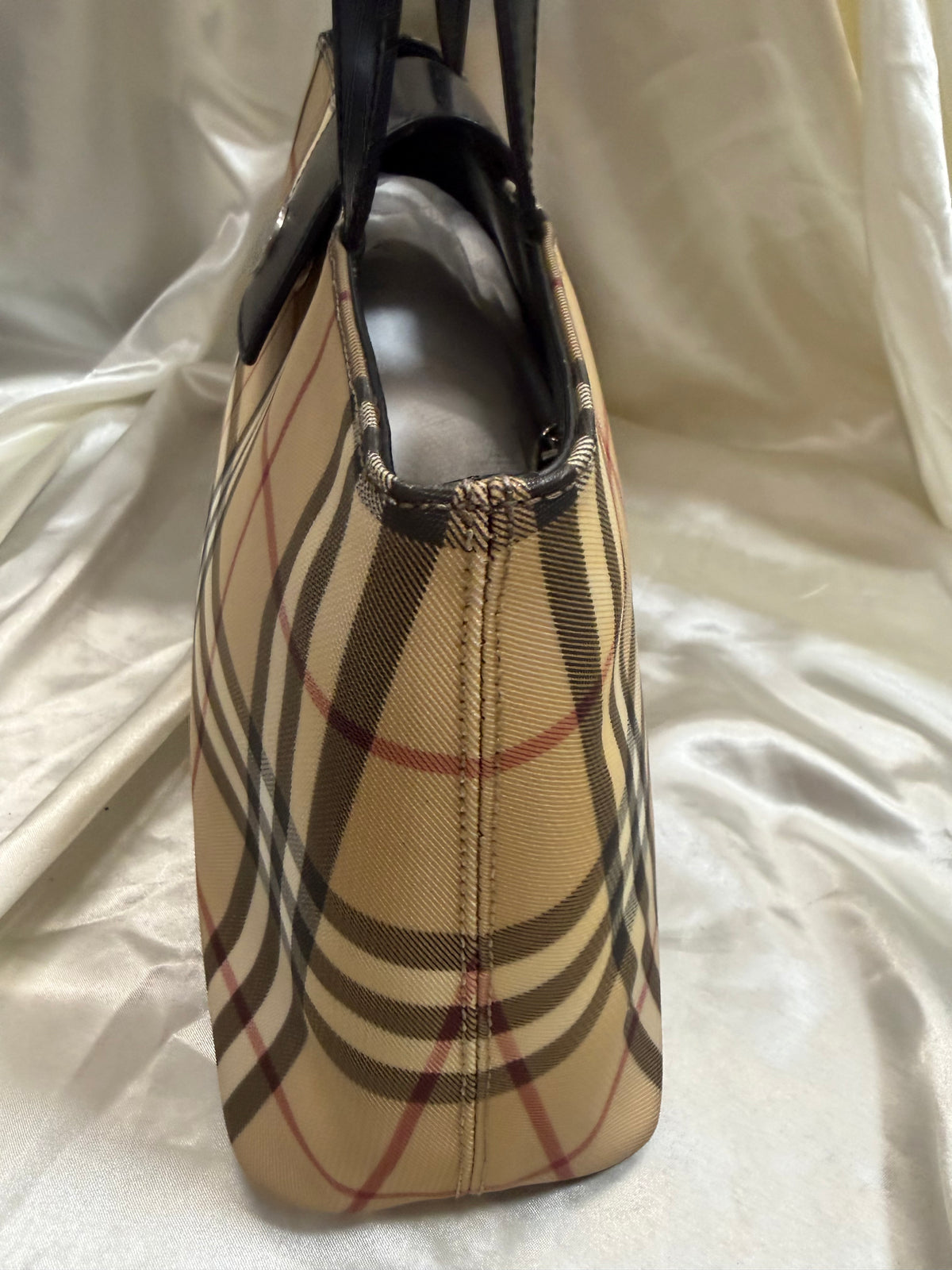 Burberry Haymarket Check Tote Top Handle