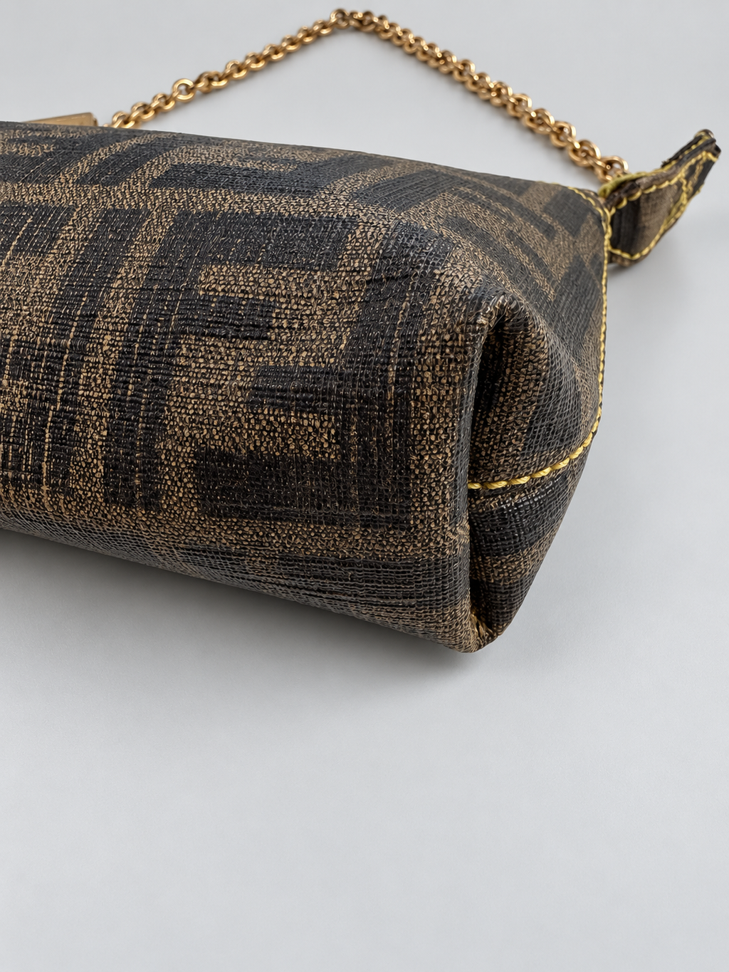 Fendi Zucca Pochette Chain Strap Shoulder Bag