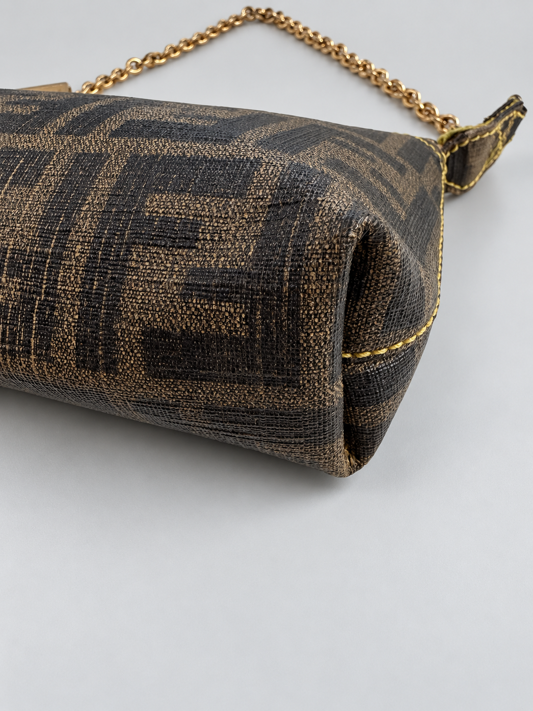 Fendi Zucca Pochette Chain Strap Shoulder Bag