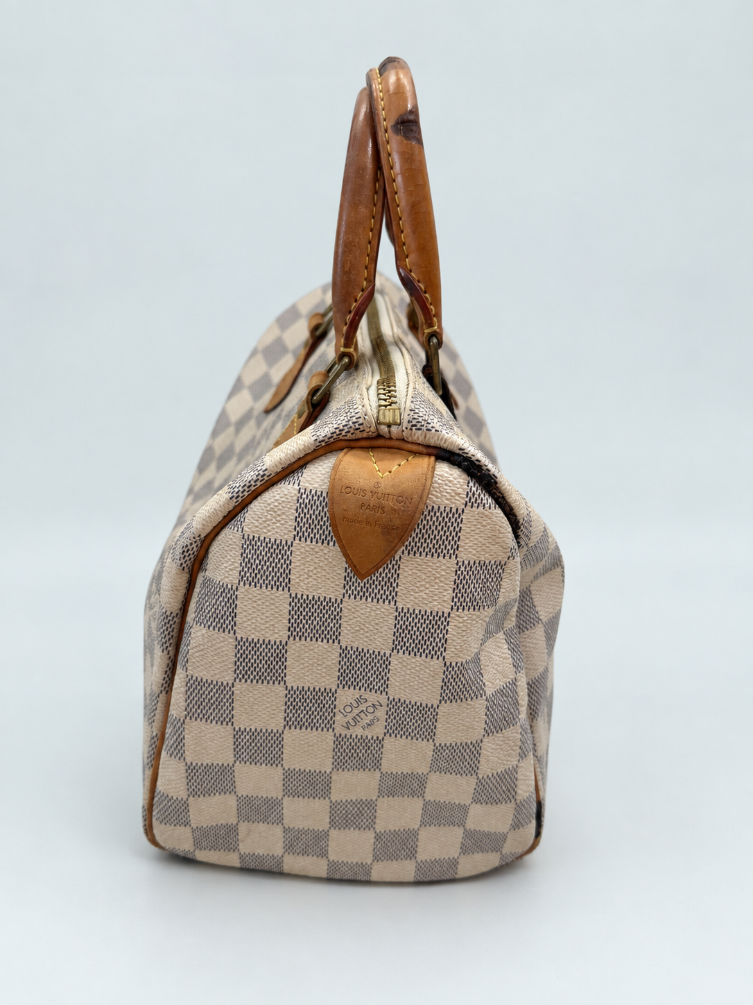 Louis Vuitton Damier Azur Speedy 25 Boston Satchel