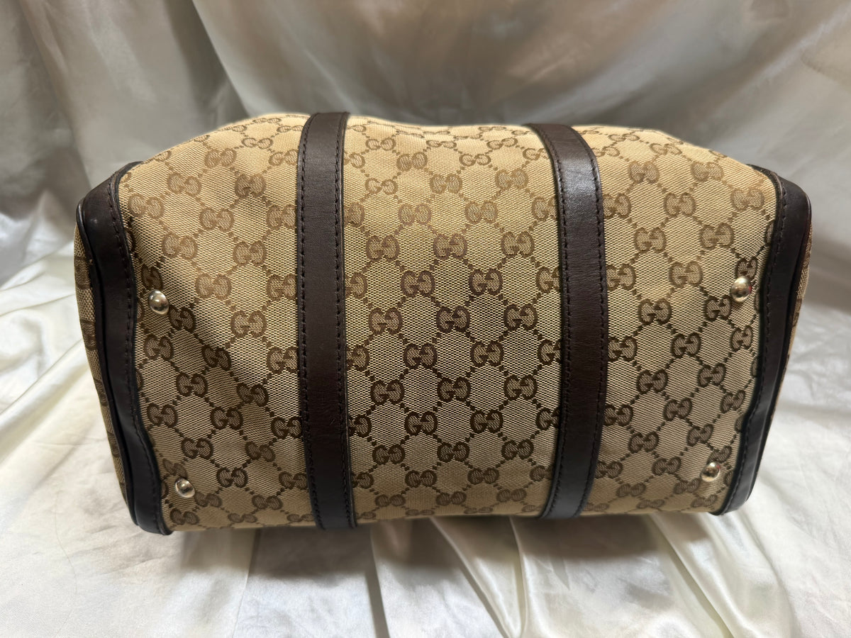 Gucci Monogram Canvas Signature Boston Joy Tote Bowler