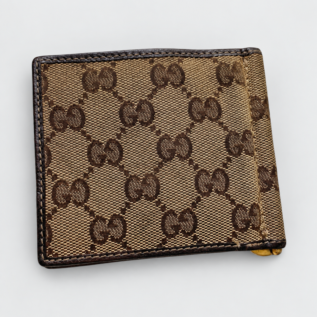 Gucci GG Canvas Bifold Money Clip Wallet