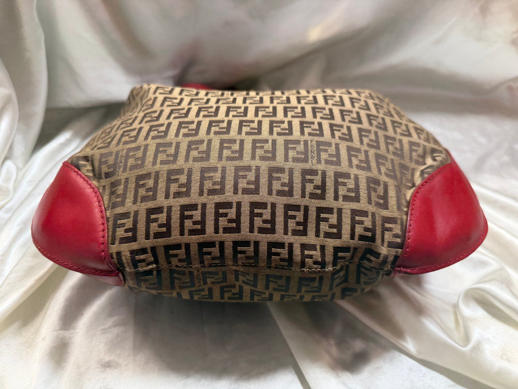 Fendi Pocket Chef Hobo Zucchino Cuoio Shoulder Bag