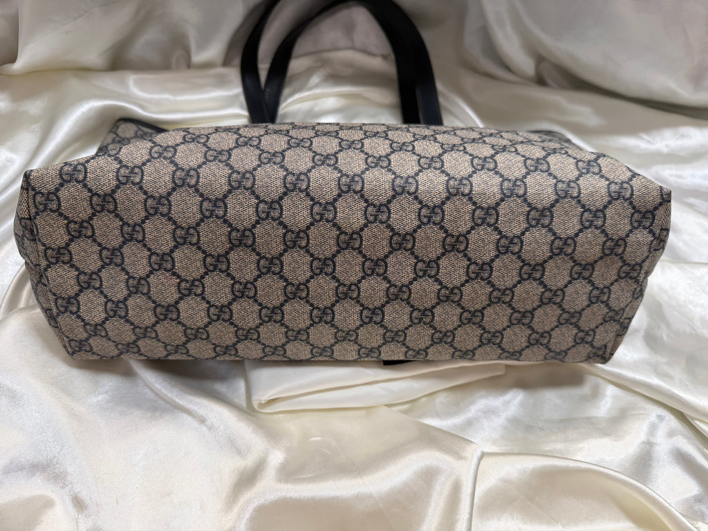 Gucci Supreme Plus Zipper Tote Monogram Coated Canvas