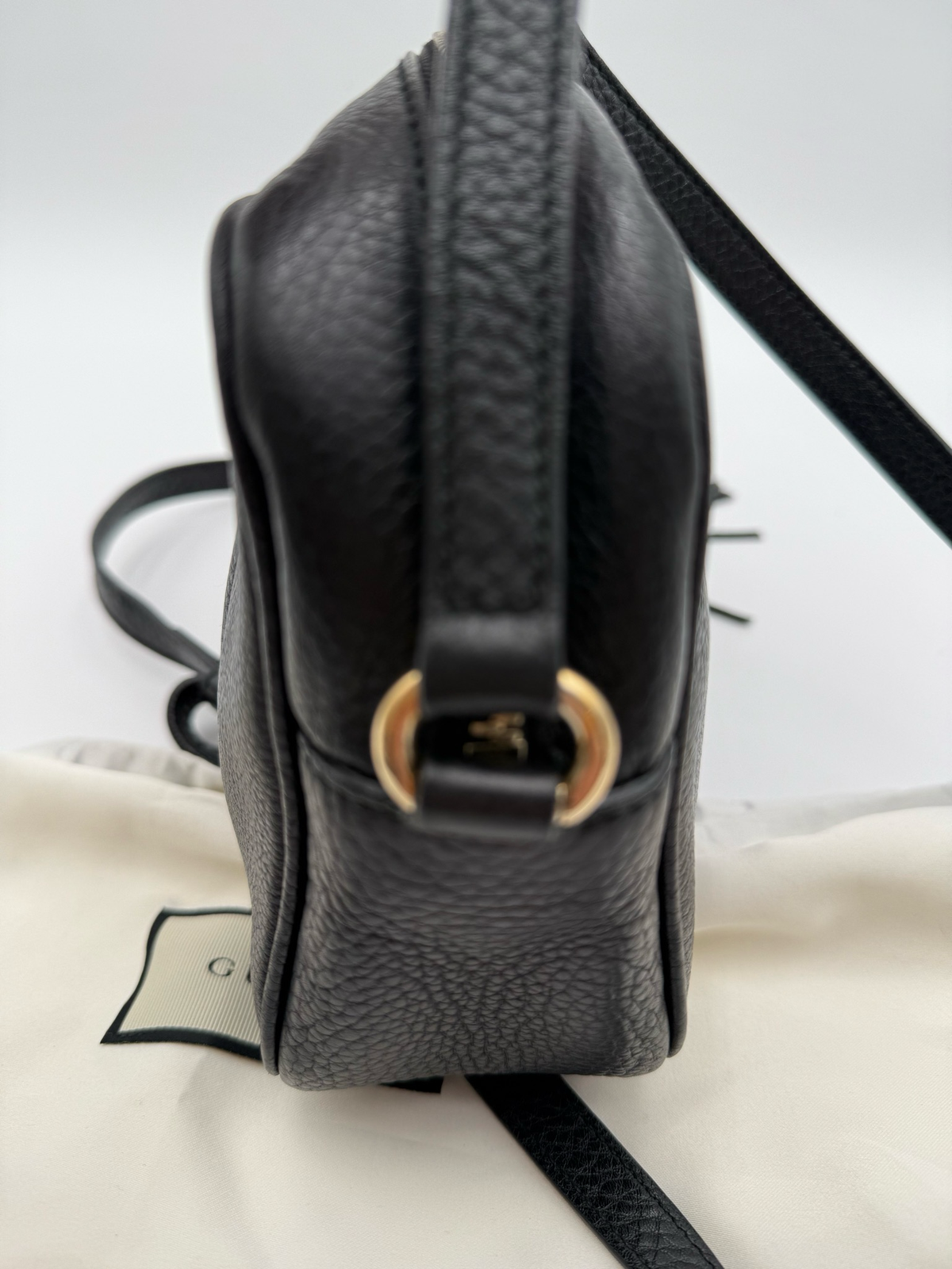 Gucci Pebbled Soho Camera Bag Small Crossbody