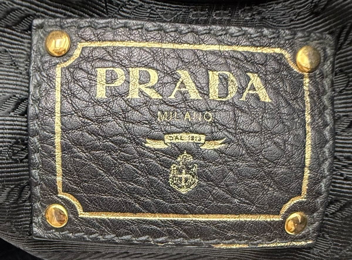 Prada Vitello Daino Hobo Side Zippers