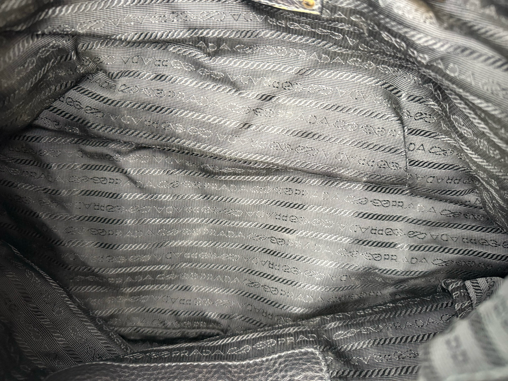 Prada Vitello Daino Hobo Side Zippers