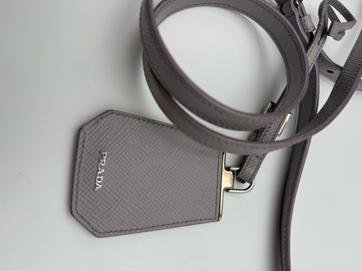 Prada Saffiano Cuir Medium Double Handle Crossbody Handbag