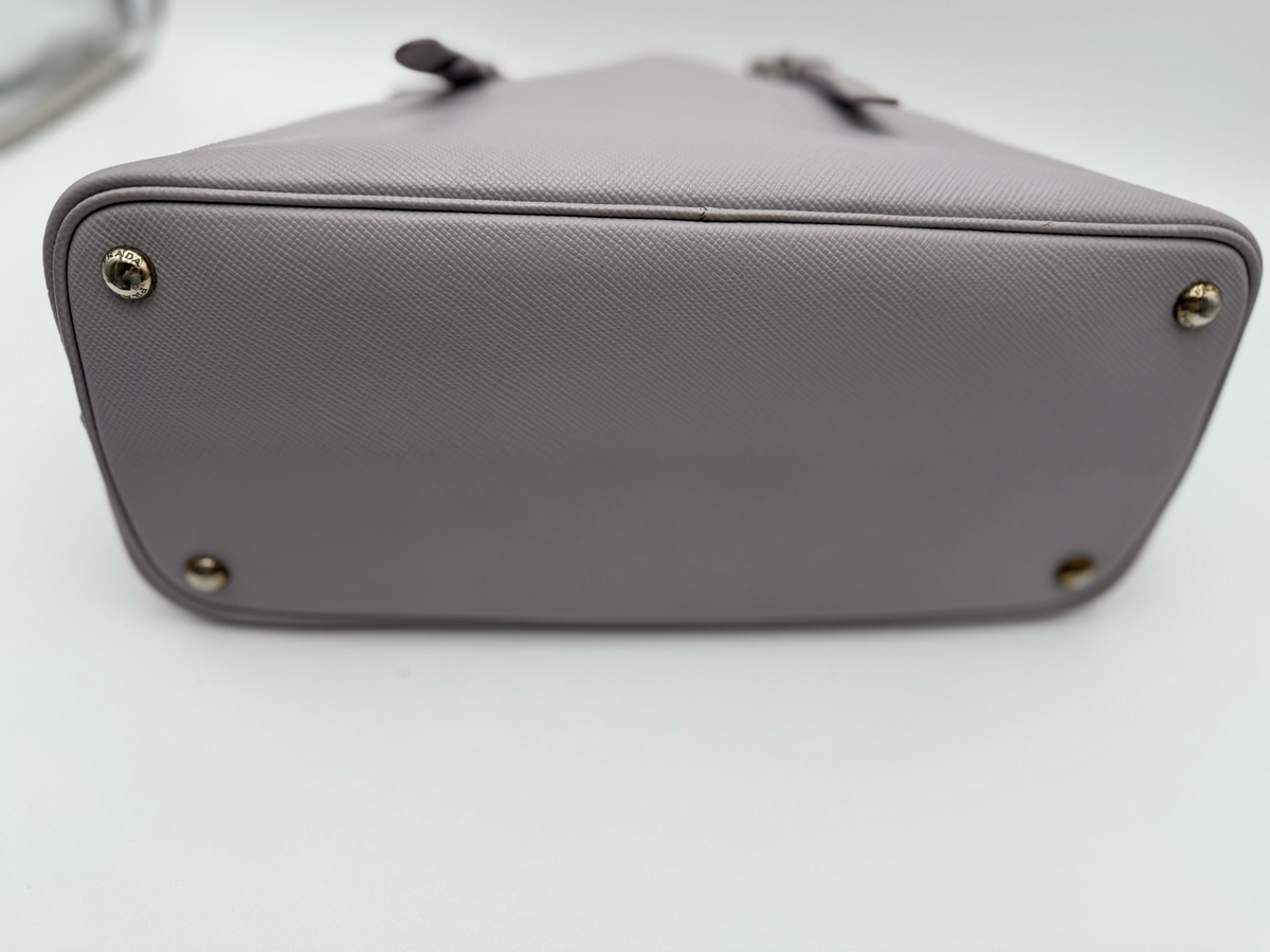 Prada Saffiano Cuir Medium Double Handle Crossbody Handbag