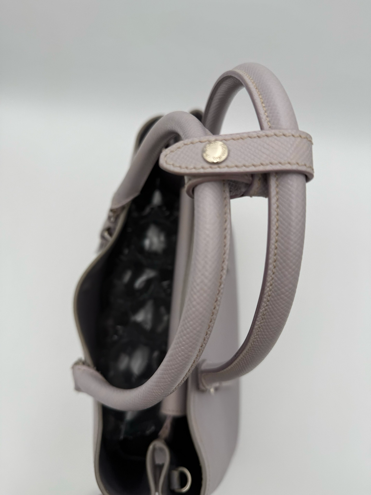 Prada Saffiano Cuir Medium Double Handle Crossbody Handbag