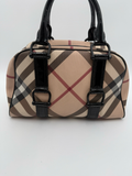 Burberry Novacheck Top Handle Tote Shoulder Bowler Bag