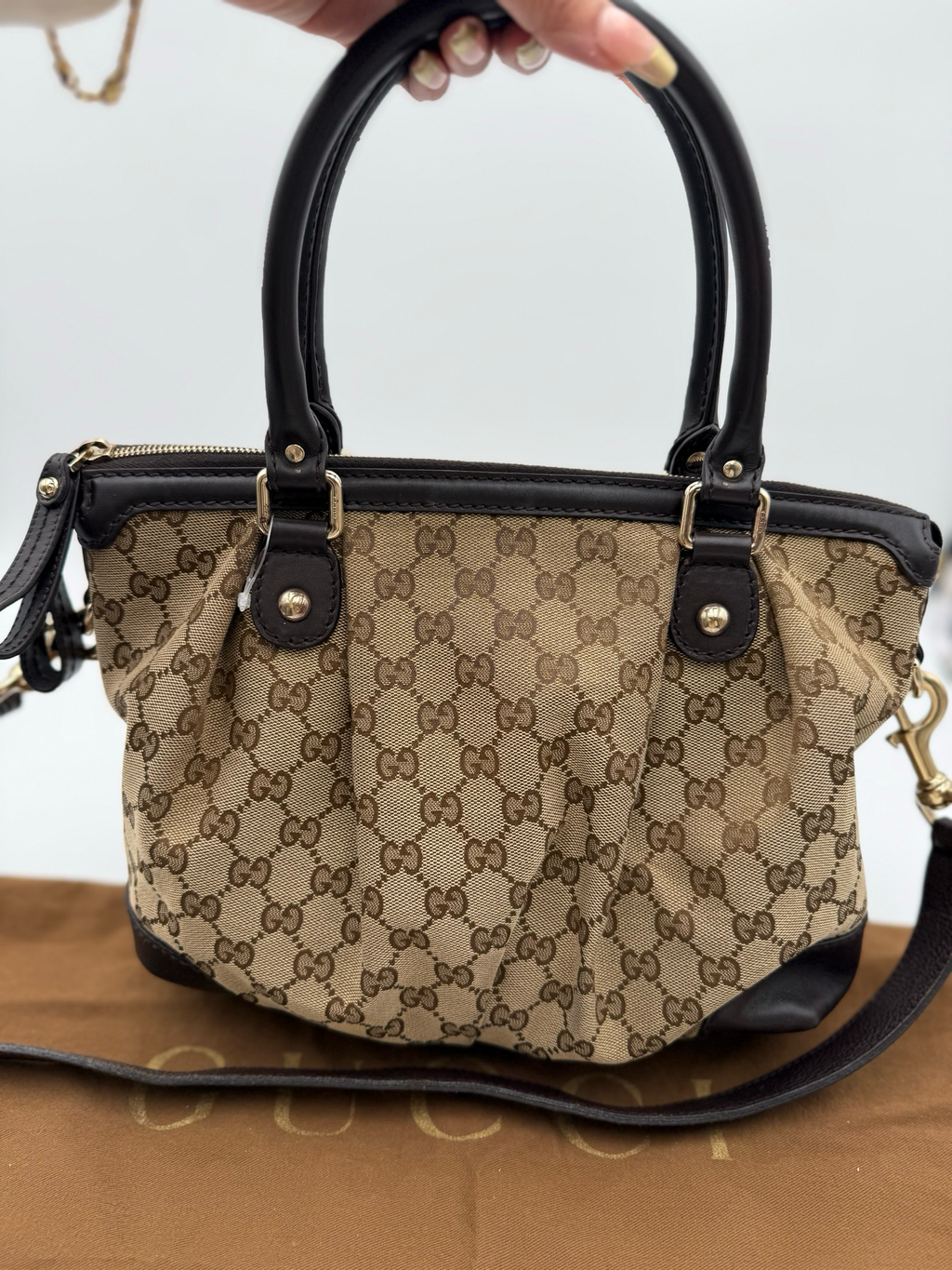 Gucci Monogram Sukey Medium Shoulder Bag Messenger