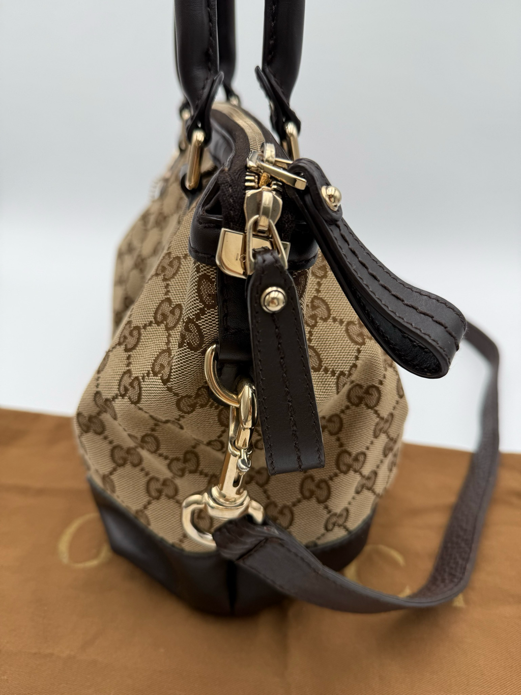 Gucci Monogram Sukey Medium Shoulder Bag Messenger