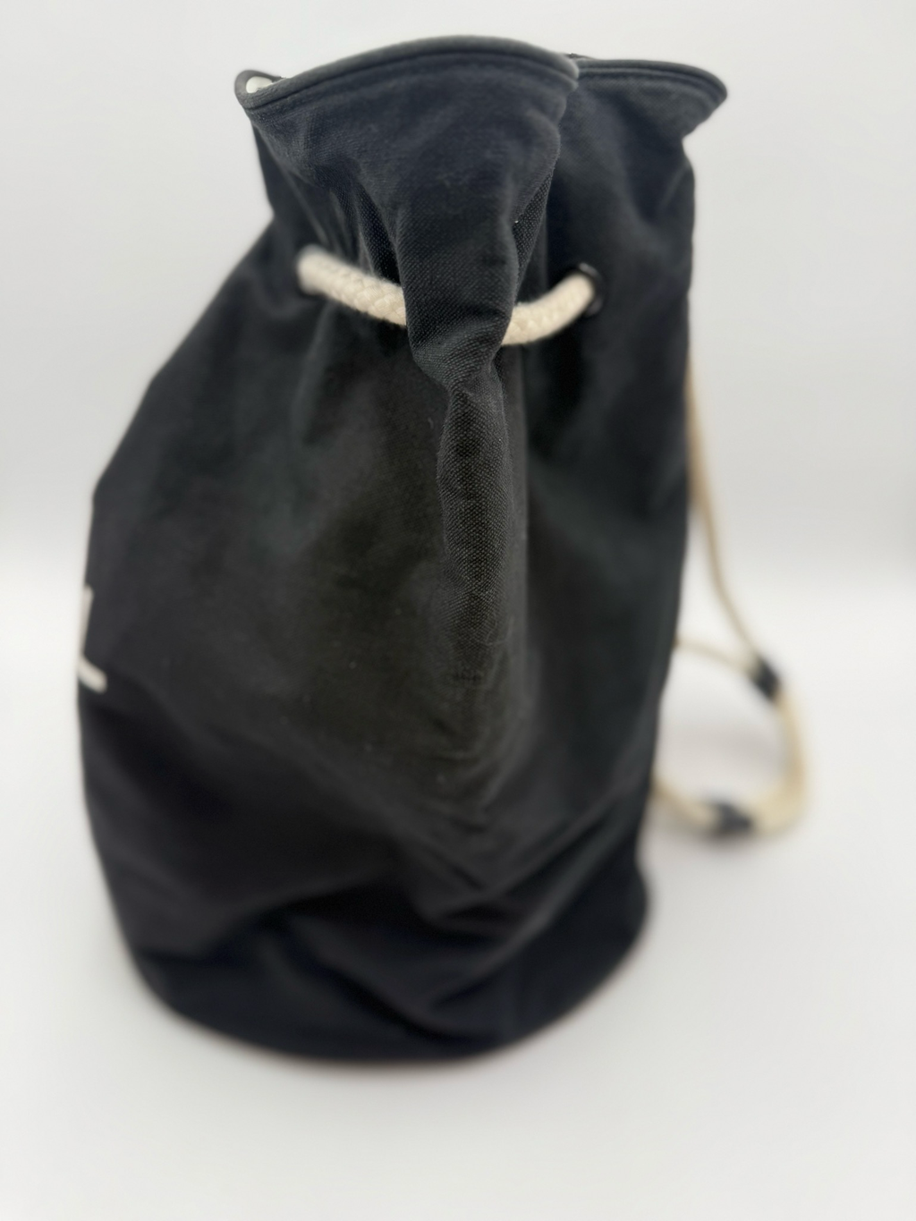 Chanel Drawstring Backpack Canvas Black