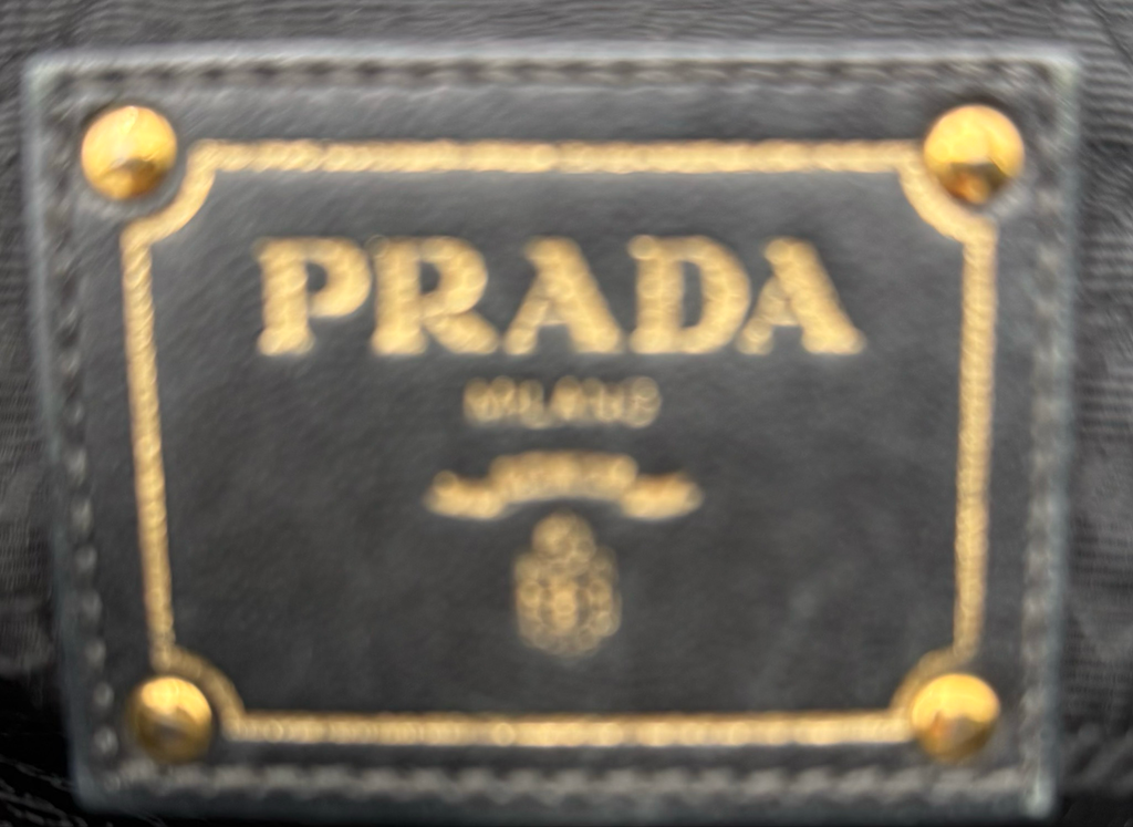 Prada Nappa Leather Gaufre Black Handbag Top Handle