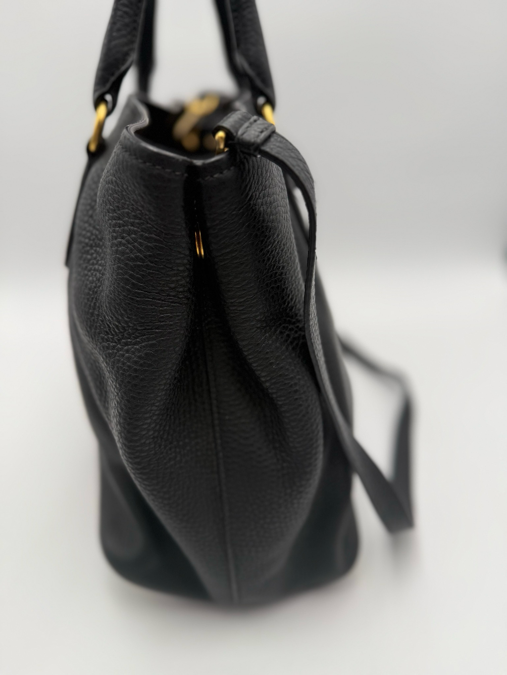 Prada Vitello Daino Pebbled Leather Crossbody Sling Bag