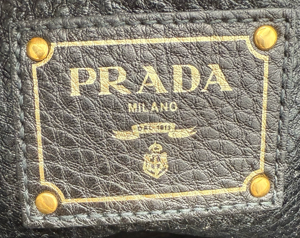 Prada Vitello Daino Pebbled Leather Crossbody Sling Bag