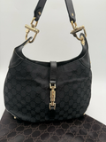 Gucci Vintage Hobo Monogram Jackie Piston Lock Shoulder