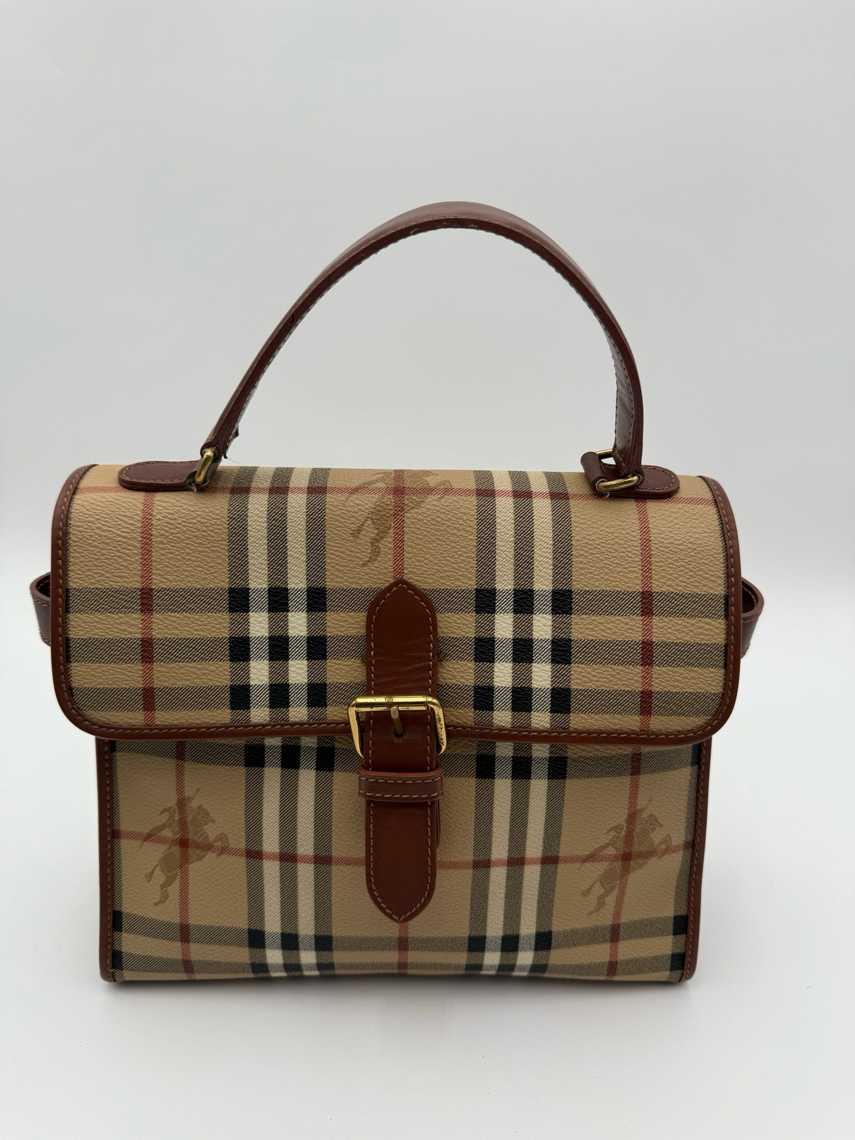 Burberry Haymarket Check Kelly Top Handle