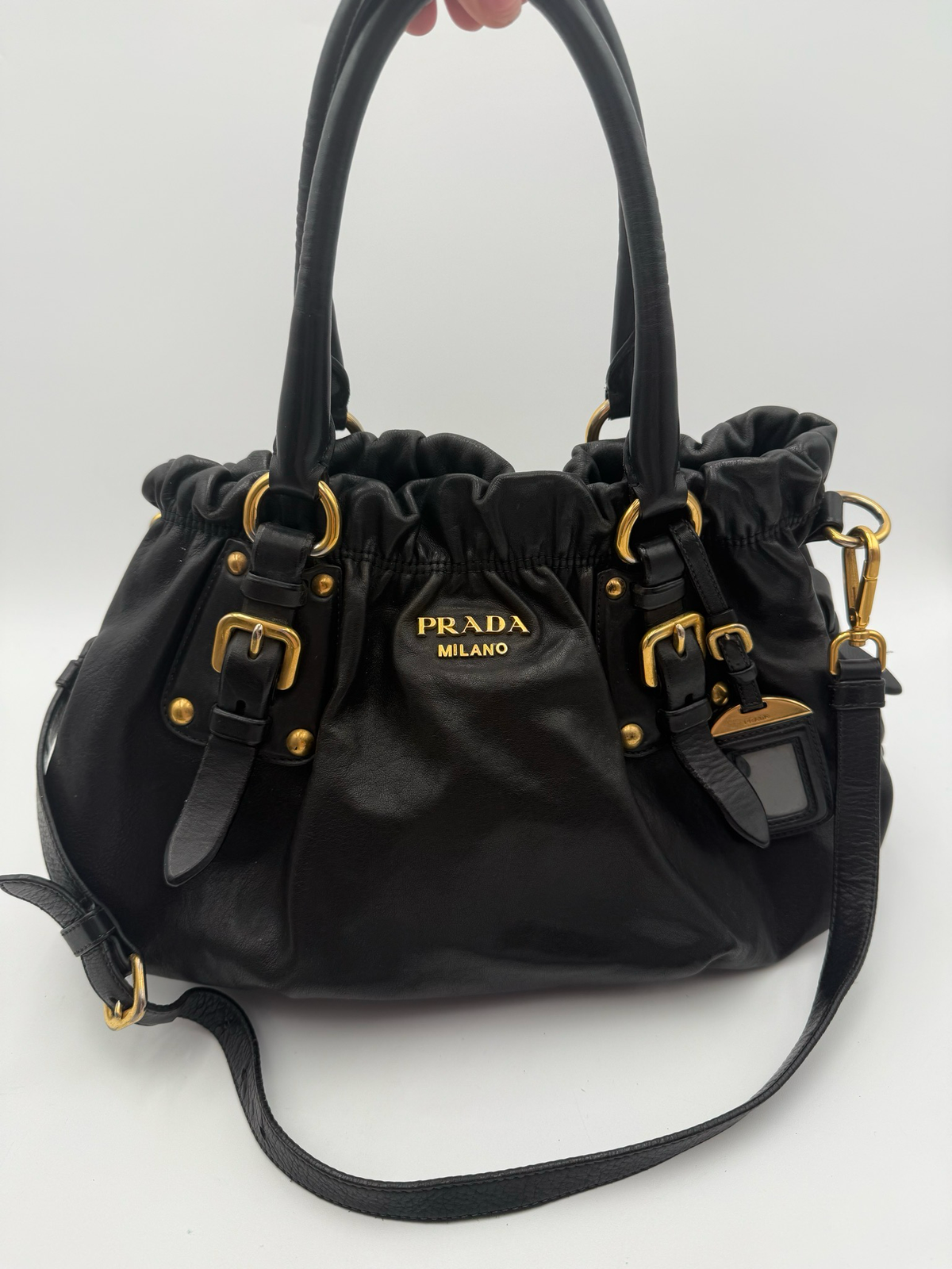 Prada Soft Calfskin Shoulder Bag