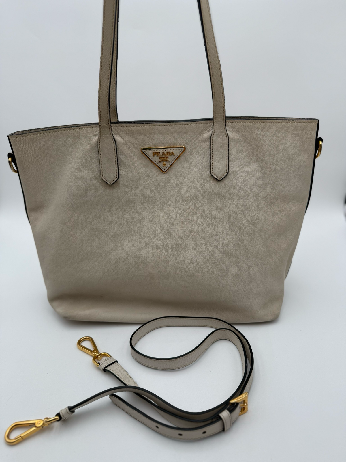 Prada Saffiano Soft Two Way Crossbody