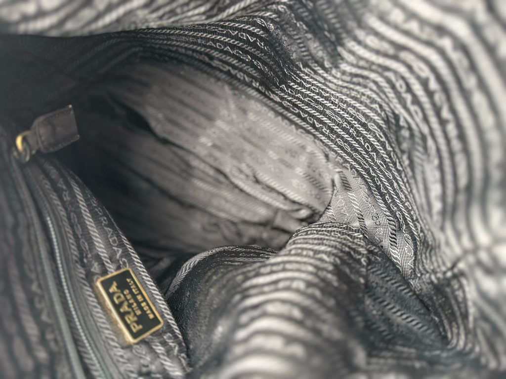 Prada Nylom Tessuto Quilted Chain Tote Shoulder