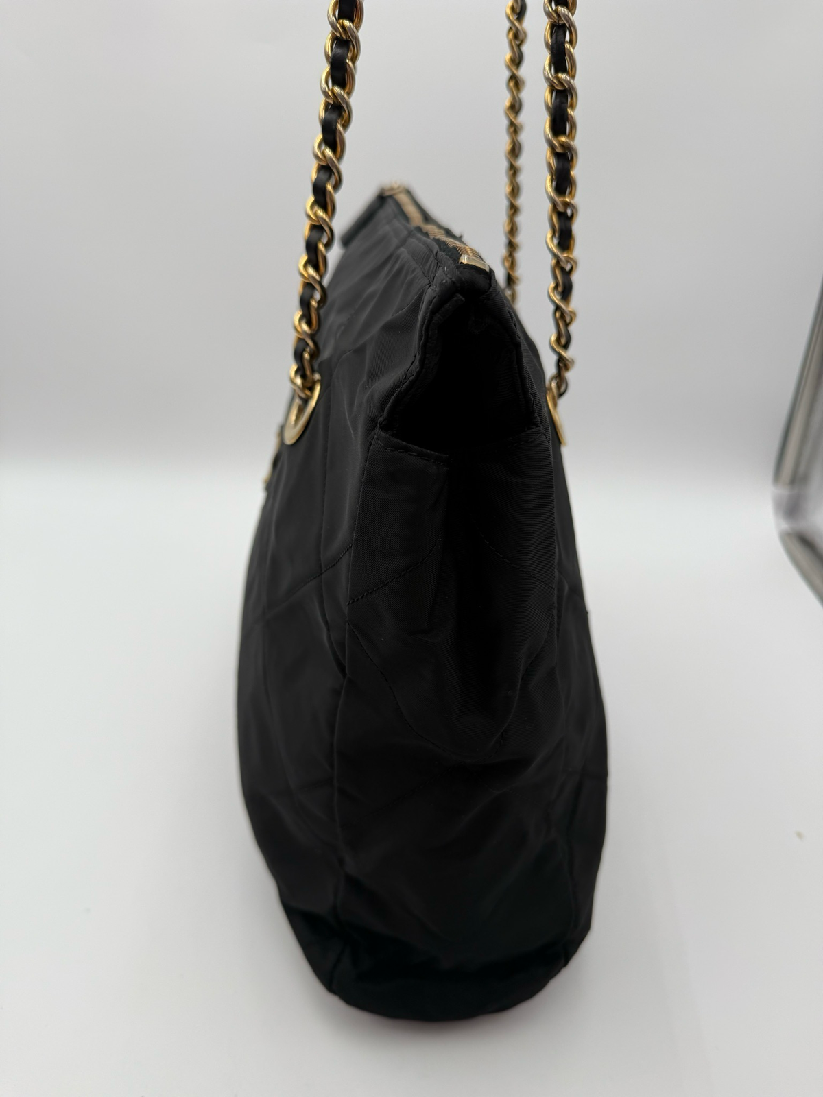 Prada Nylom Tessuto Quilted Chain Tote Shoulder