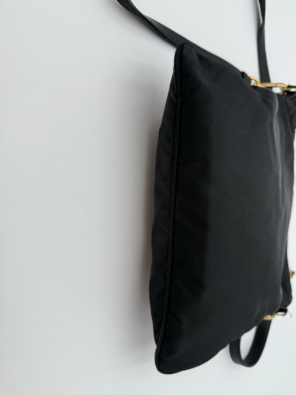 Prada Nylon Tessuto Bow Crossbody Messenger Black