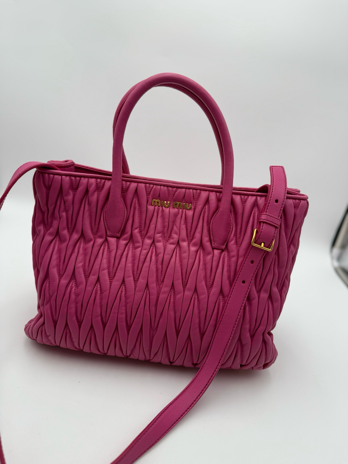 Miu Miu Matelasse Nappa Crossbody Messenger Bag